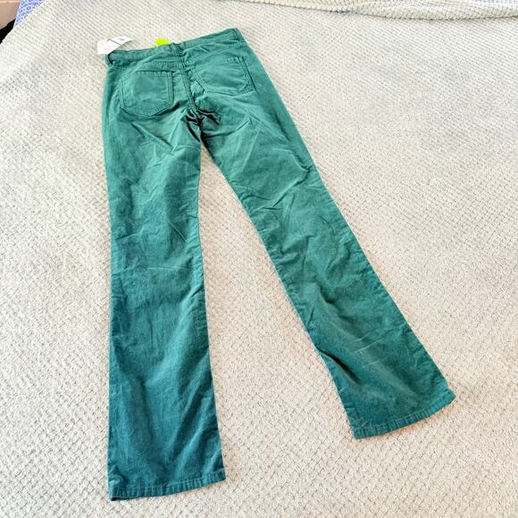 SAM EDELMAN NWT Forest Green High Rise Penny Bootcut Corduroy PAnts 25 - Picture 5 of 8